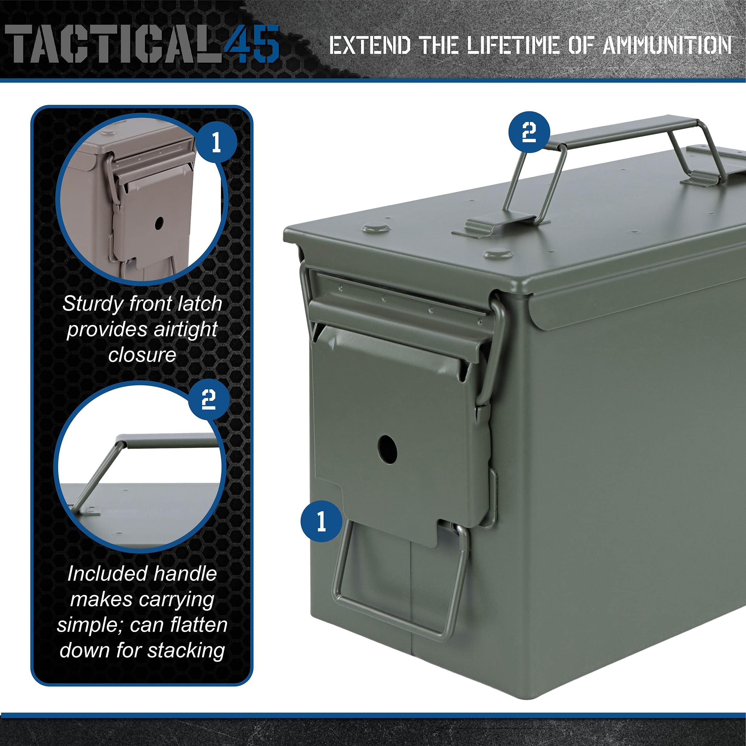 Amazon.co.jp: Tactical45 M2A2 50 Cal Ammo Can Army Green Ammo